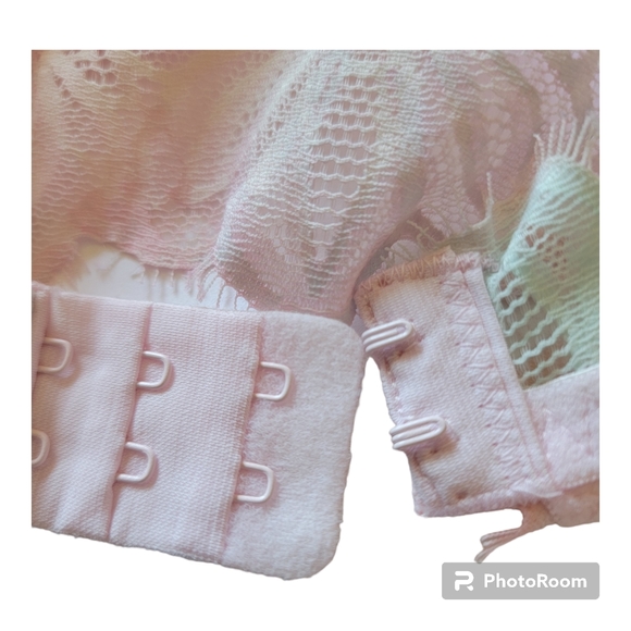 Victorias Secret Pink Date Push Up Rainbow Pastel Lacy Racerback Bralette Size M - Picture 7 of 15